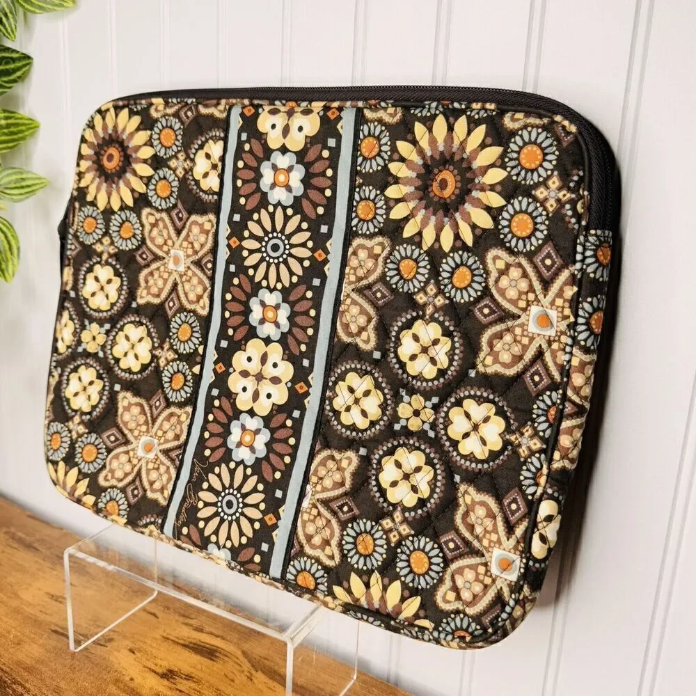 Vera Bradley CANYON Padded Tablet Laptop Sleeve Cotton Case Top Load 14”x11”
